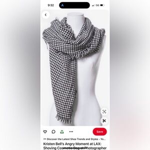 Zara houndstooth thick Zara blanket scarf